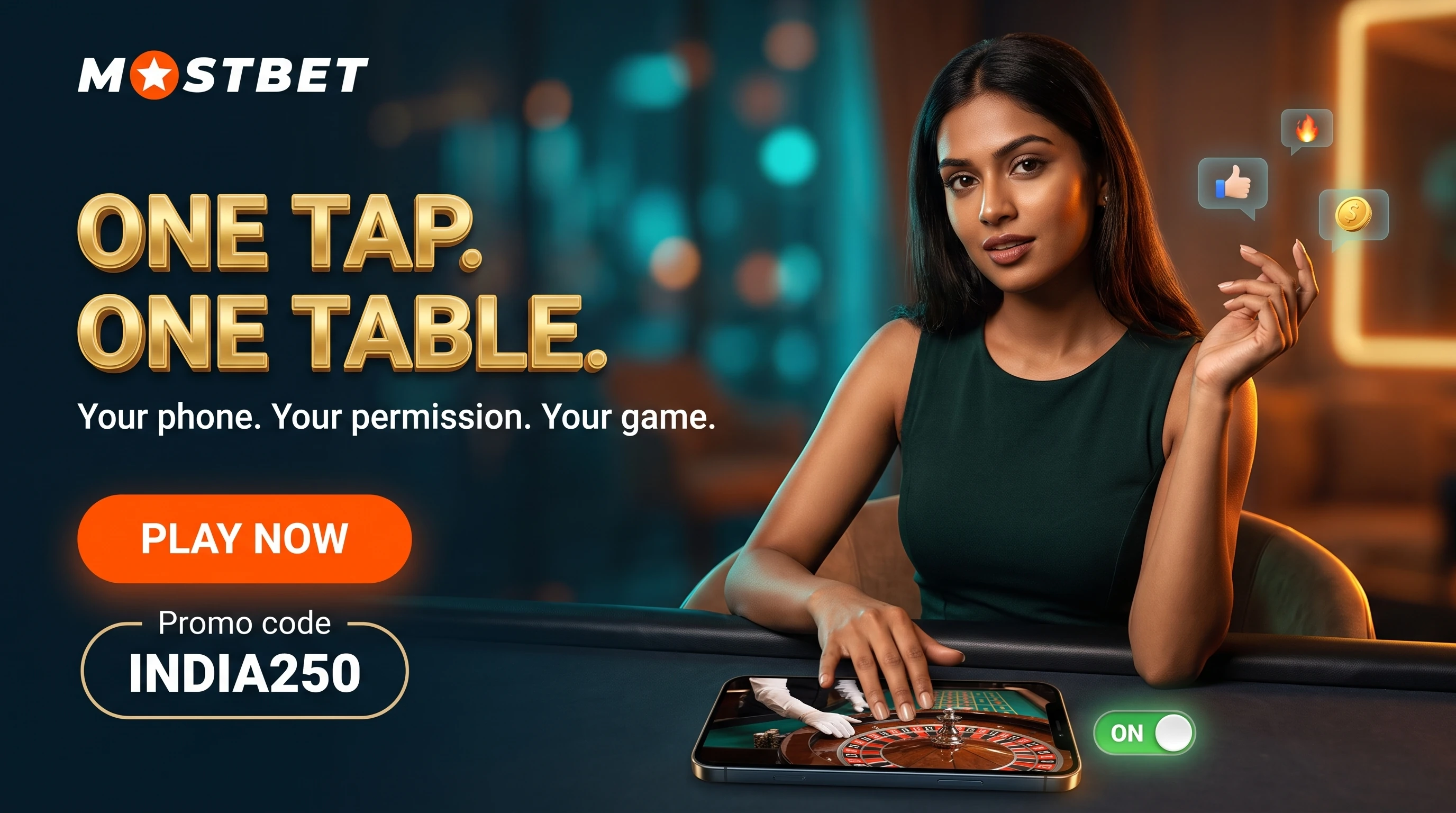 Mostbet app Android setup on a handset screen