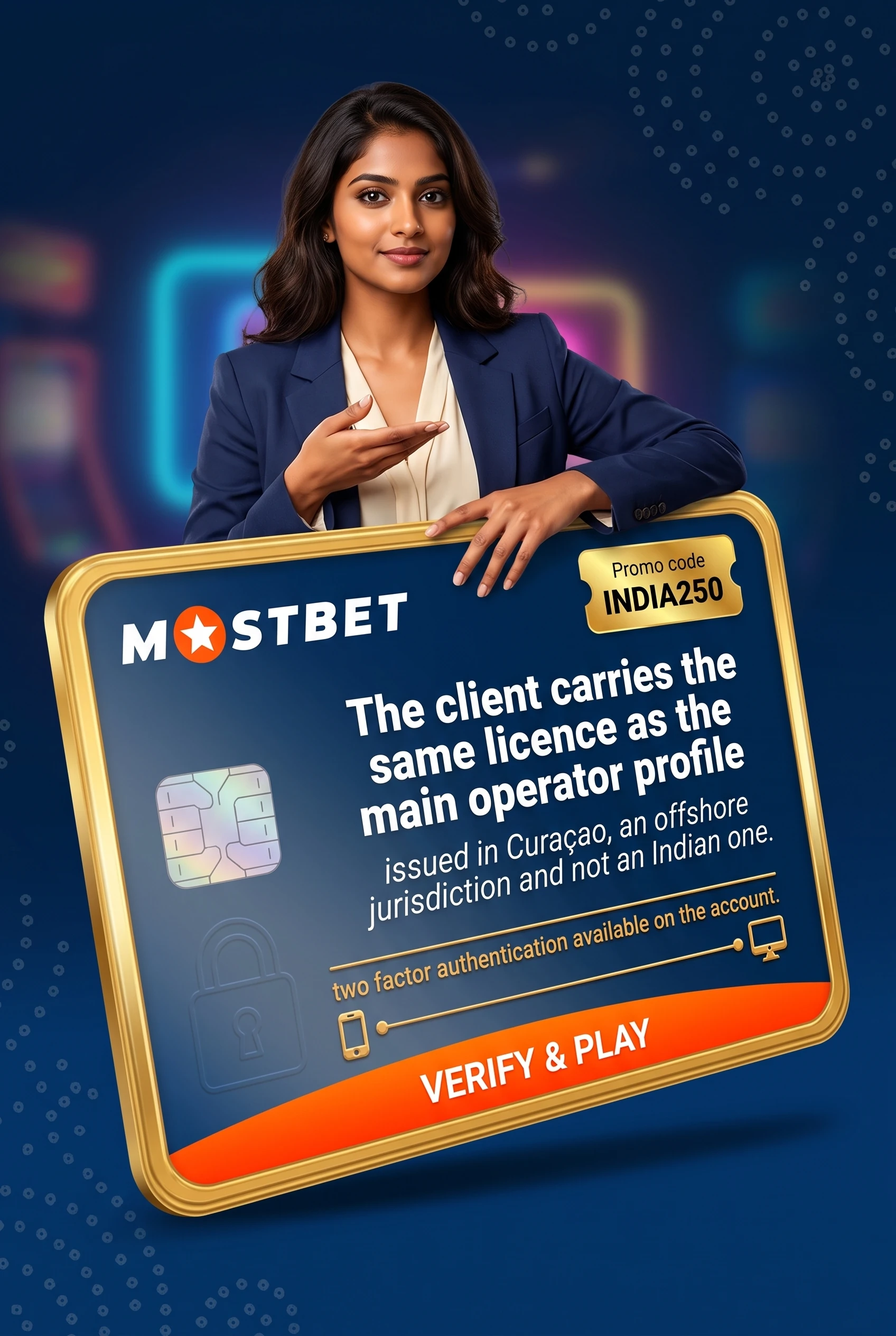 Checklist confirming the operator's own Mostbet client