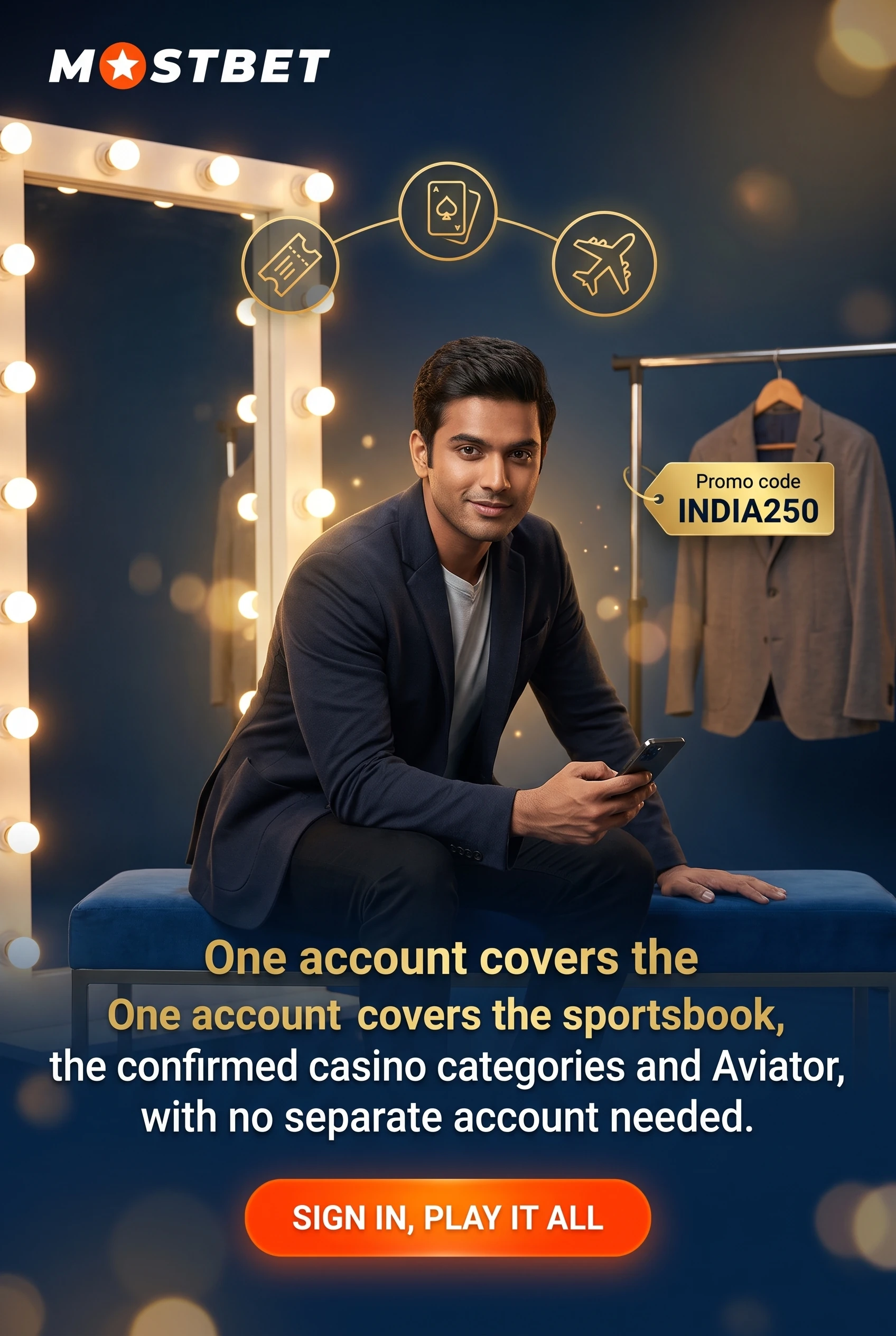 Aviator and live casino tables inside the Mostbet app