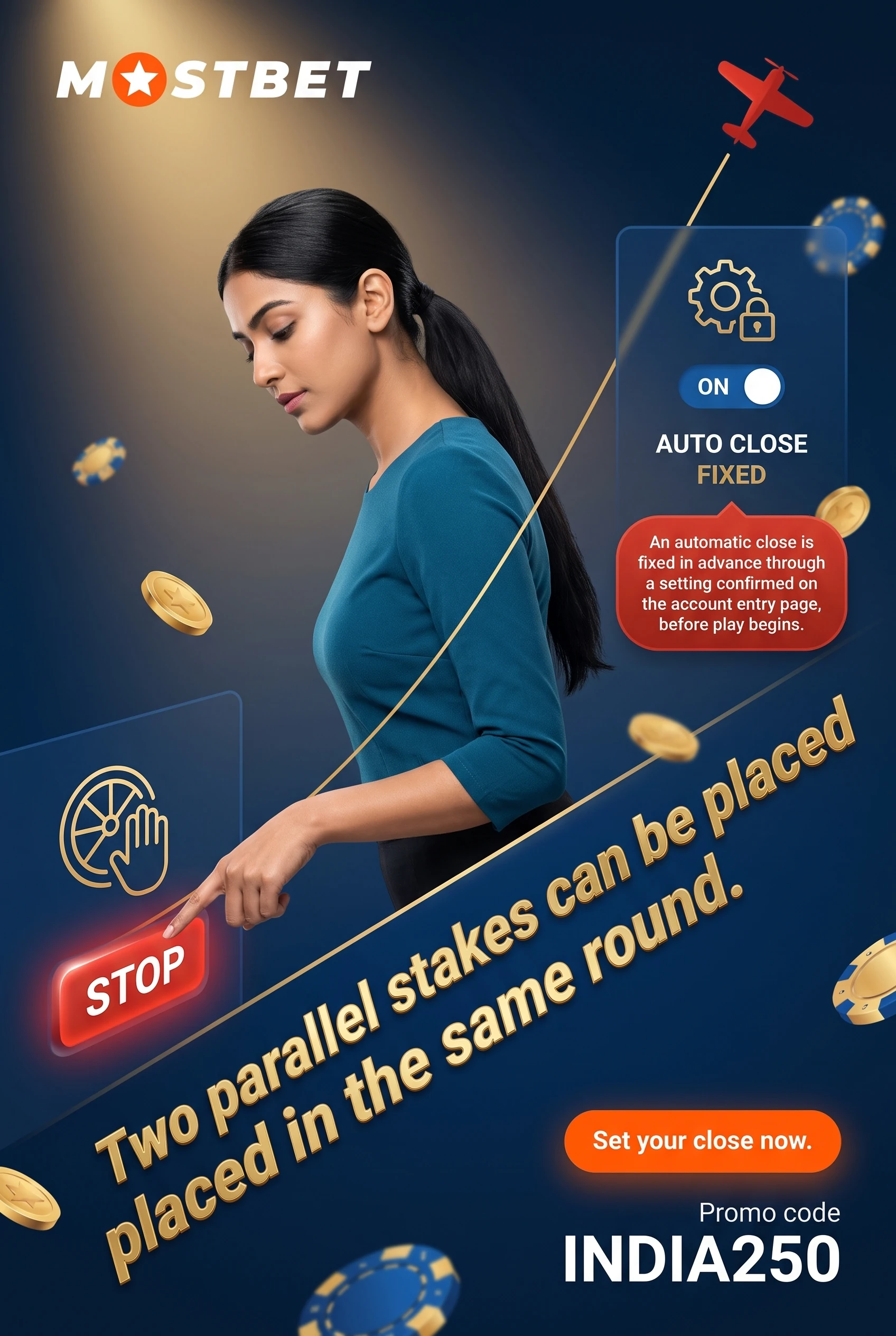 Manual and automatic cash out within one Aviator round