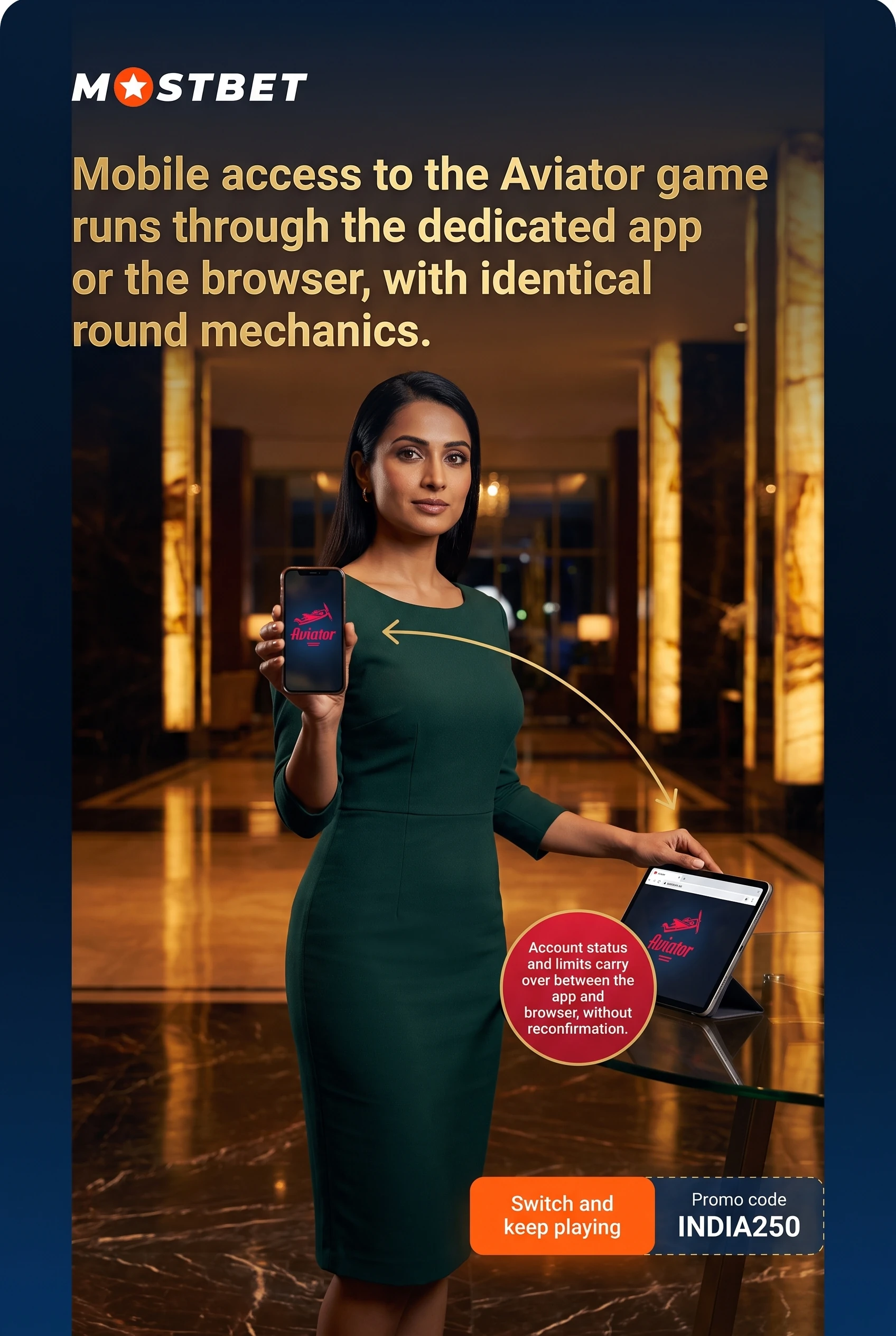 Mobile access through the app and the browser version