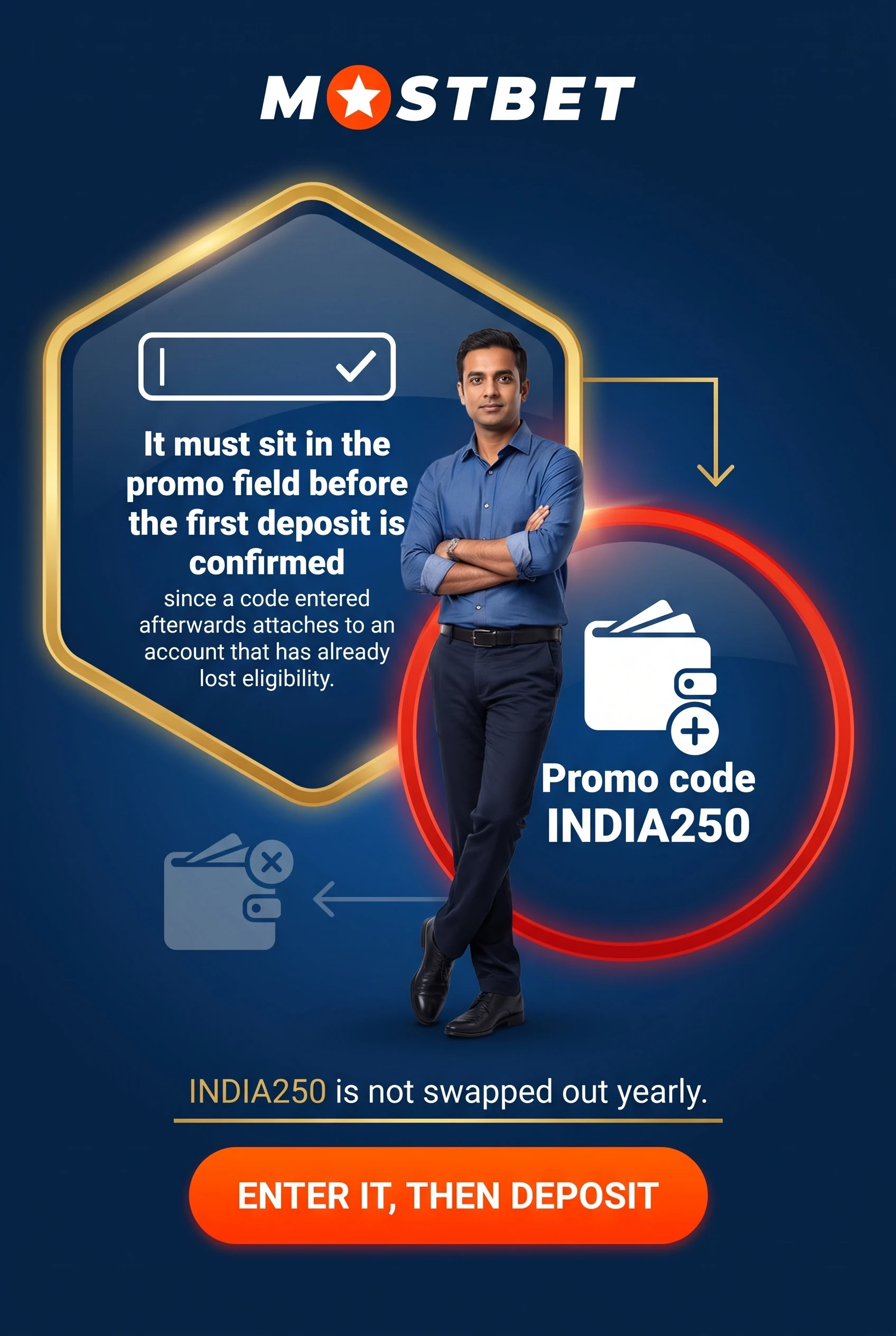 Conditions under which the Mostbet promo code takes effect