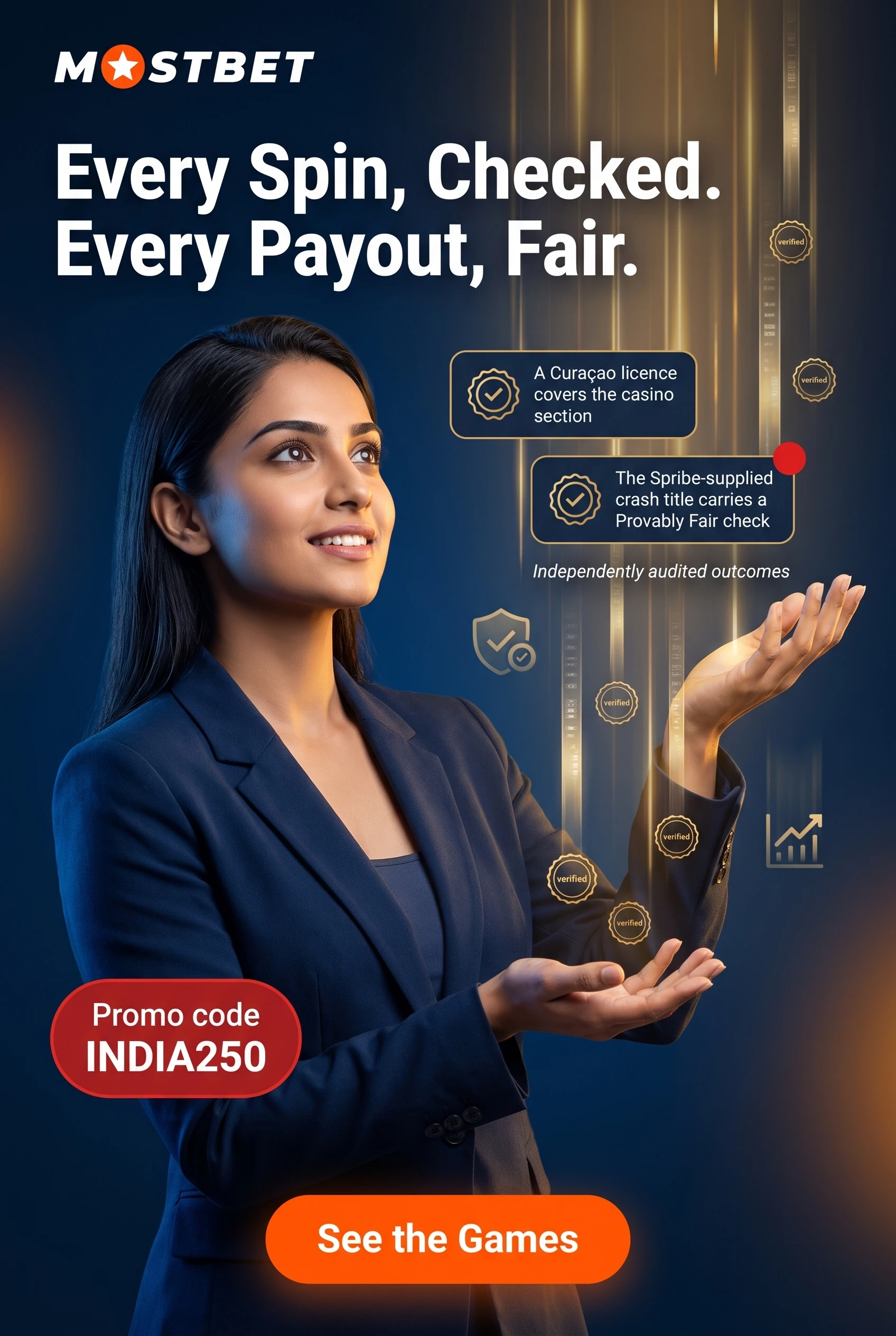 Curaçao licence and fairness checks for Mostbet casino games