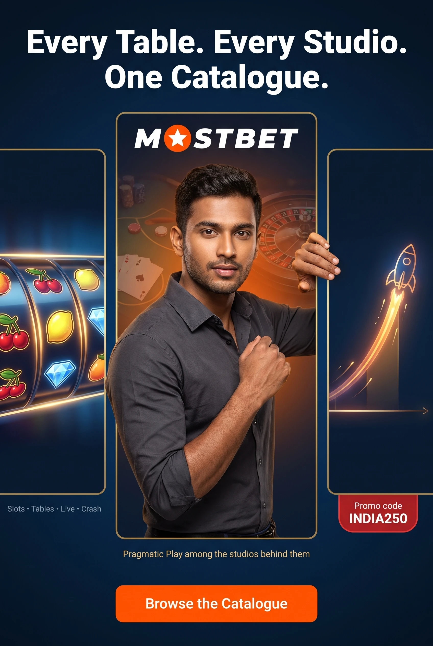 Slots, table games and crash titles in the Mostbet catalogue